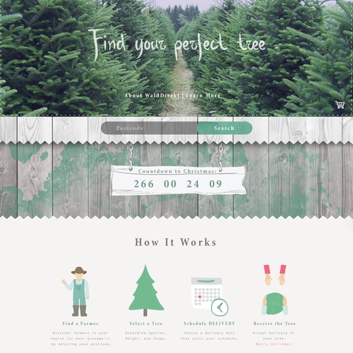 Christmas tree design with the title 'Website Redesign'