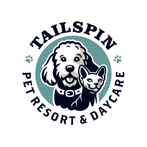 Daycare logo with the title 'Pet Resort Illustrative Logo'