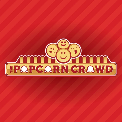 Crowd design with the title 'Popcorn crowd logo'