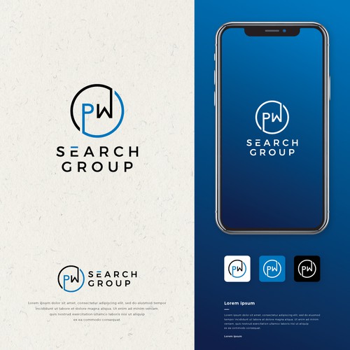 Recruitment logo with the title 'PW Search Group'