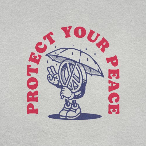 Mascot t-shirt with the title 'Protect your peace'