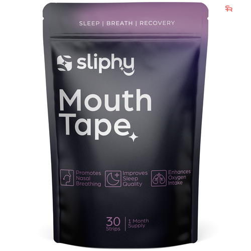 Wellness packaging with the title 'Sliphy Mouth Tape Packaging Design'
