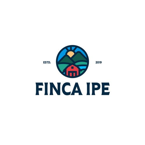 Symmetrical logo with the title 'Finca IPE'