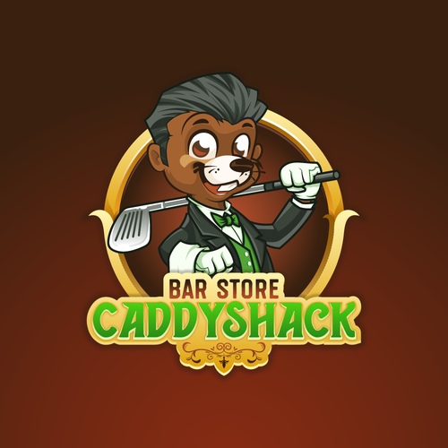 Gopher logo with the title 'Gopher bar waiter character design'