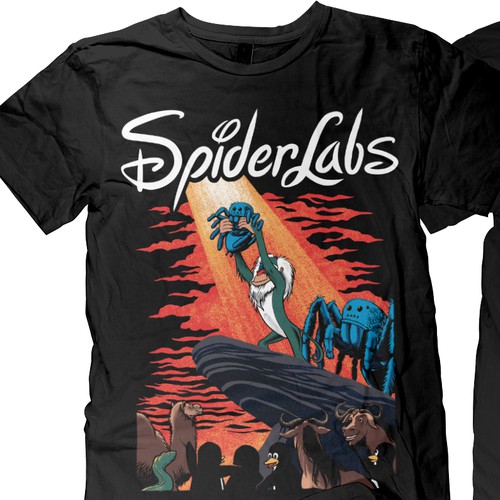 Disney design with the title 'cartoon t-shirt for spiderlabs'