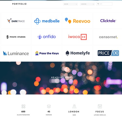 Company profile design with the title 'Talis Capital'