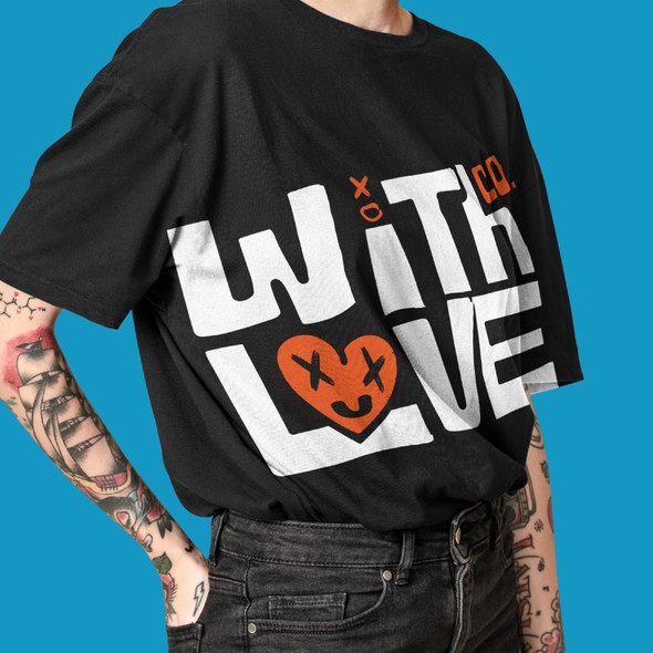 Skateboard logo with the title 'Logo design for Withloveco.'