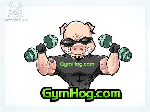 Pig logo with the title 'Fitness Pig Logo'