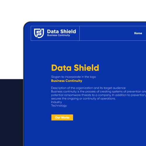 Data brand with the title 'Data Shield Logo Design'