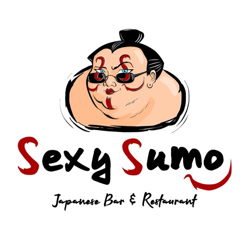 Sumo design with the title 'Sexy Sumo, Japanese Bar & Restaurant'