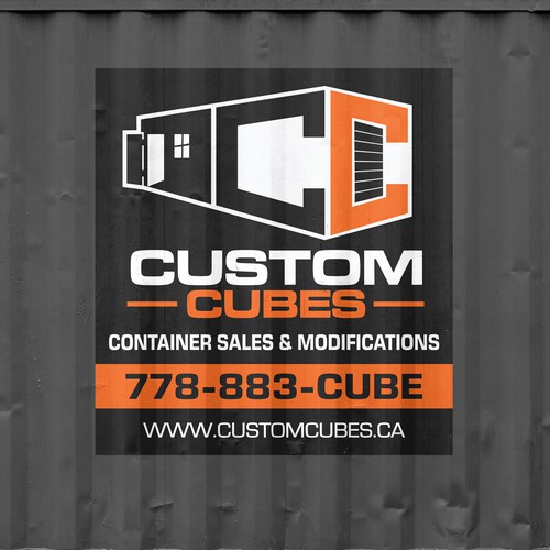 Cube design with the title 'Advertising Sticker For Custom Cubes'