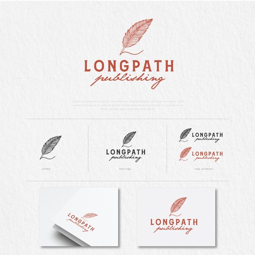 Writing logo with the title 'Logo design and Brand Guide for Publishing Co'