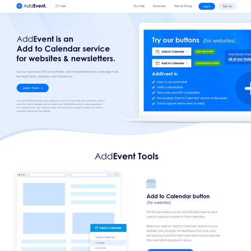 Illustration website with the title 'Add Event Inc.'