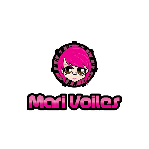 Drummer logo with the title 'Vibrant Logo for a Beautiful Female Drummer :)'