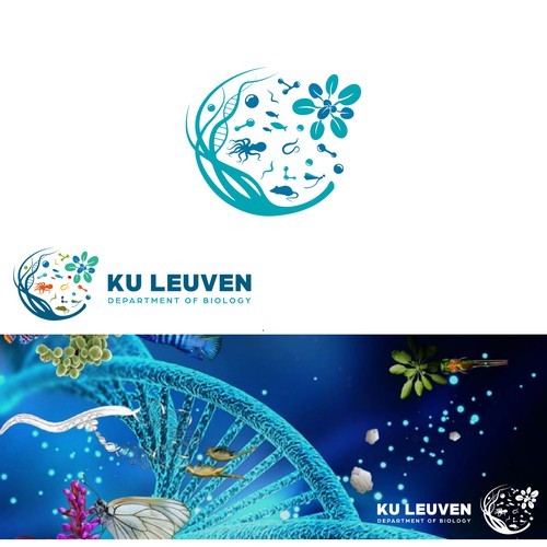 Research logo with the title 'Logo for KU Leuven Department of Biology'