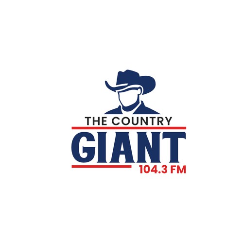 Cowboy hat logo with the title 'Logo Design Concept for A Country Music Radio Station'