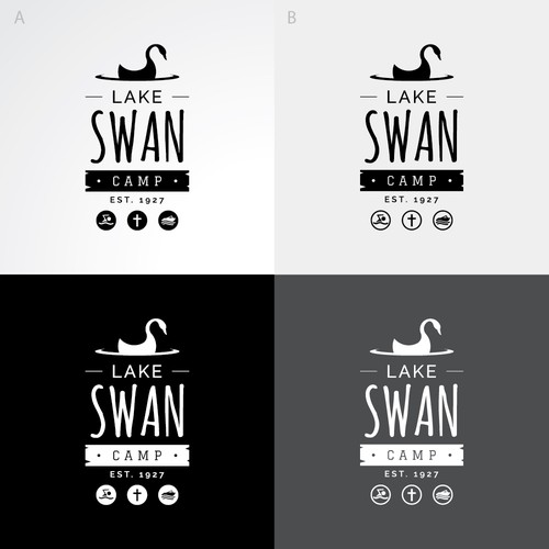 Camp t-shirt with the title 'Lake Swan Camp'