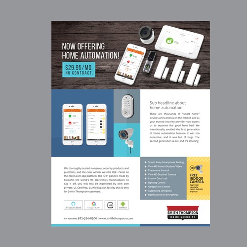 Automation design with the title 'Flyer Design for Home Security Company'