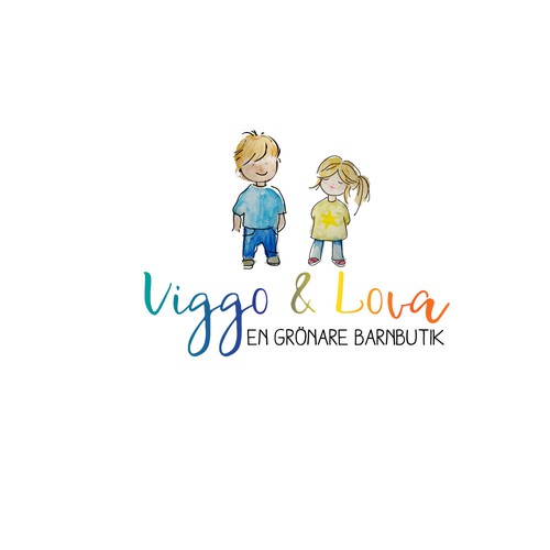 Boutique design with the title 'Children clothes store logo'