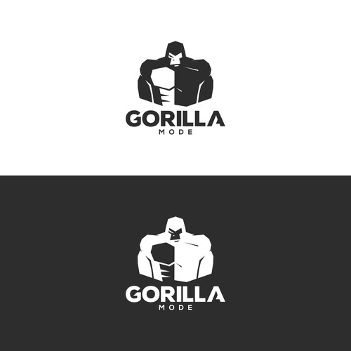 Gym wear design with the title 'Gorilla Mode Logo'