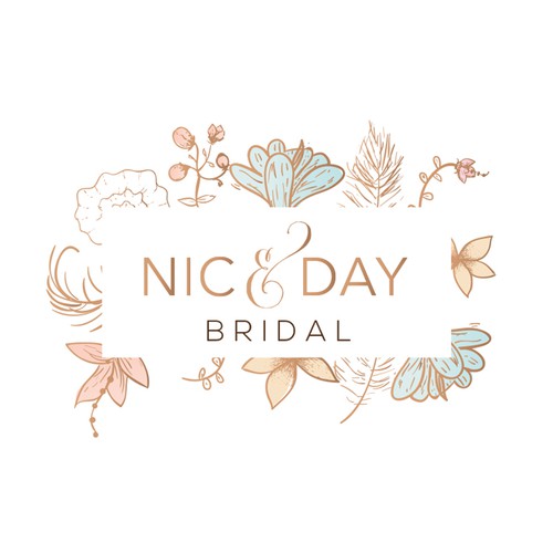 Wedding logo with the title 'Nic & Day  bridal  '
