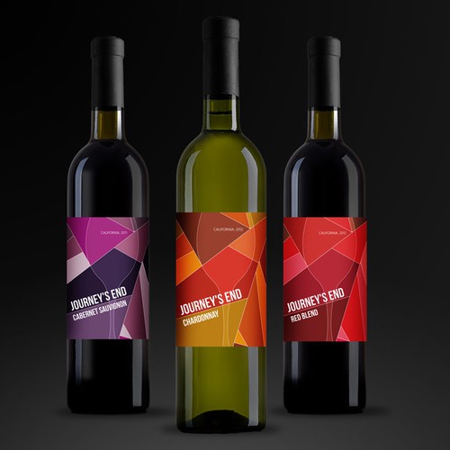 Geometric label with the title 'Wine label '