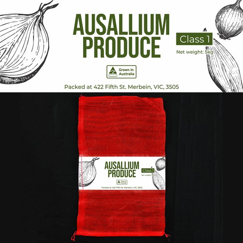 Onion design with the title 'Label Design'