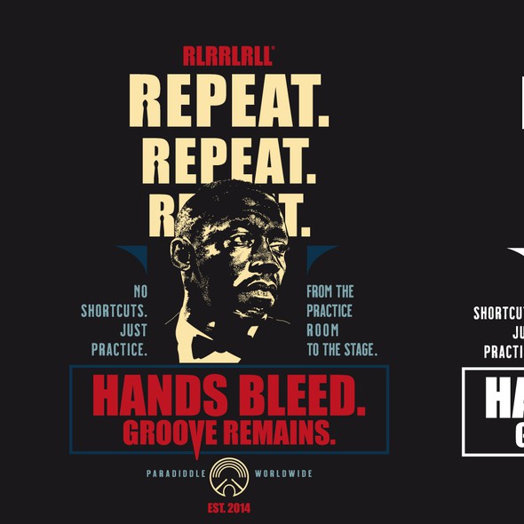 Music design with the title 'RLRRLRLL clothing'