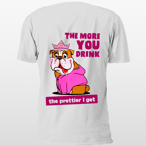 Bulldog design with the title 'FUN T-SHIRT BULLDOG'