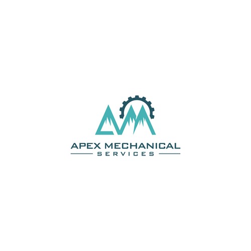 Apex logo with the title 'Letter A and M hill apex mechanical logo.'
