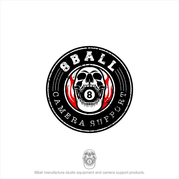 Billiard design with the title 'Logo for 8Ball Camera Support'