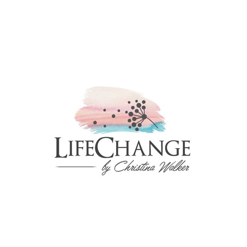 Motivational logo with the title 'Logo concept for Christina Walker "Life Change".'