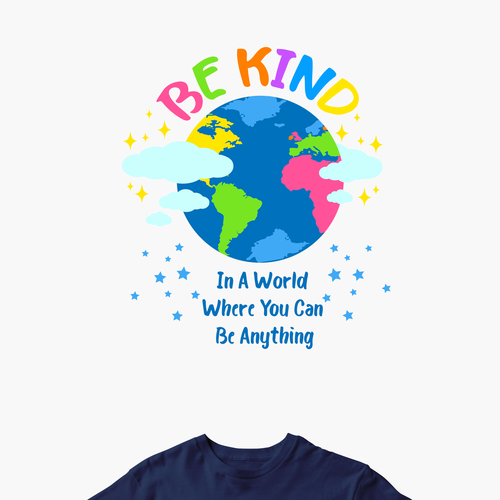 Cloud illustration with the title 'Be Kind'