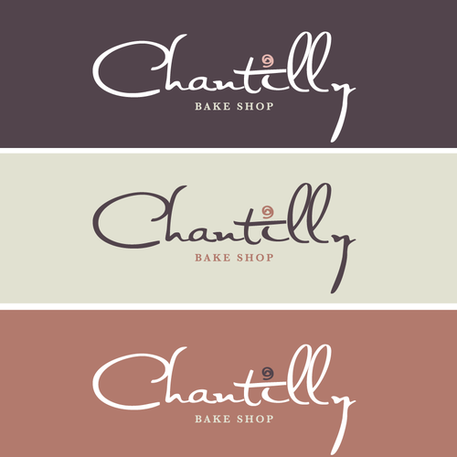 Upscale logo with the title 'Chantilly Bake Shop Logo'