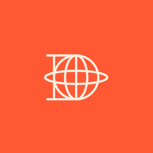 Planet logo with the title 'D letter'
