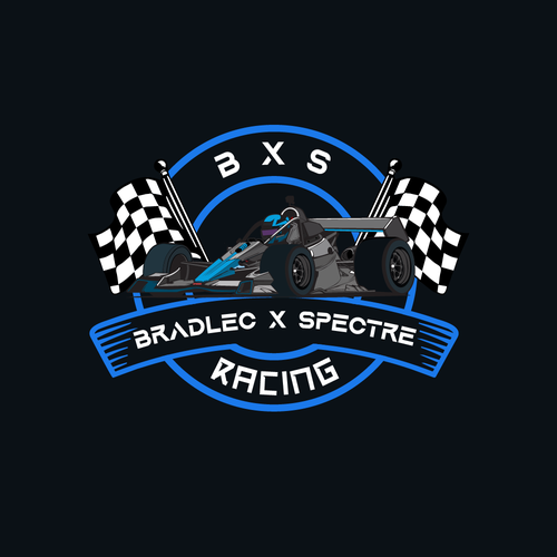 Race car logo with the title 'Bradlec x Spectre Racing'