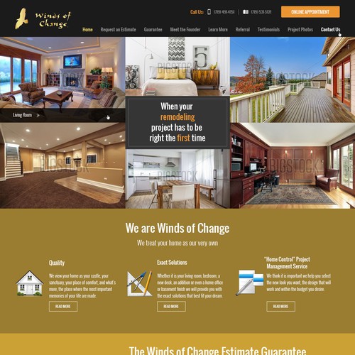 Gallery website with the title 'Home Remodeling Website'