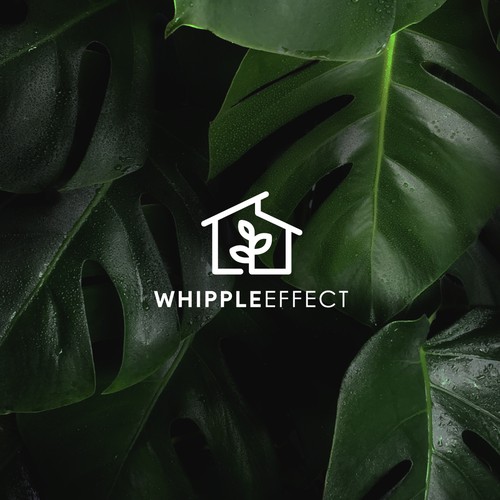 Greenhouse logo with the title 'clean line art greenhouse logo style for WHIPPLE EFFECT'