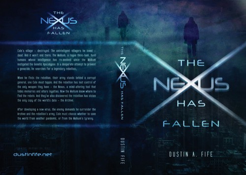 Post-apocalyptic book cover with the title 'Post-apocalyptic SciFi Book Cover'