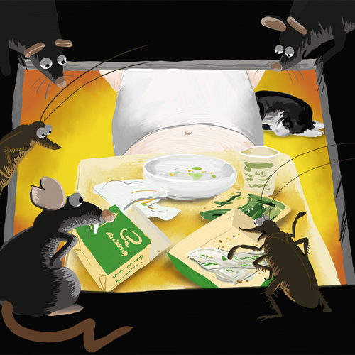 Mouse illustration with the title 'Painting, computer illustration'