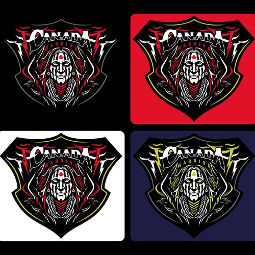 Vector design with the title 'CANADA WARRIOR Hoodie - Guaranteed prize!'