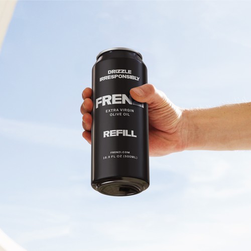 Metallic design with the title 'Bold Design For Olive Oil Brand 🫒'