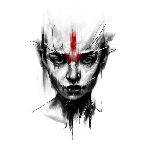 Painting artwork with the title 'retrato3'