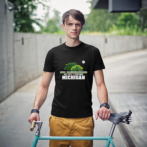 Tree t-shirt with the title 'Trees & Street Lamp'