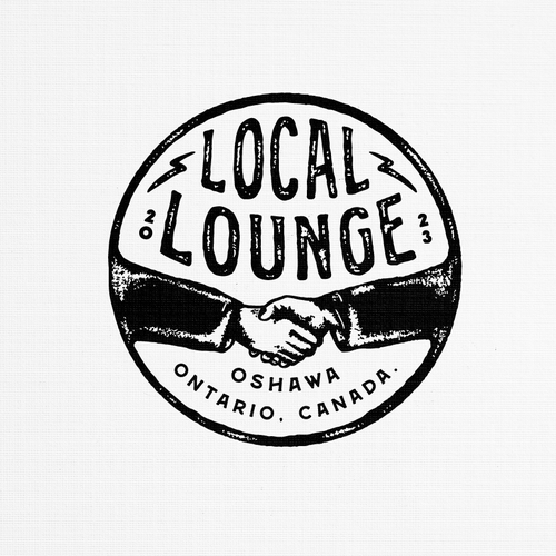 Edgy logo with the title 'Grungy Rustic Logo for Local Lounge'