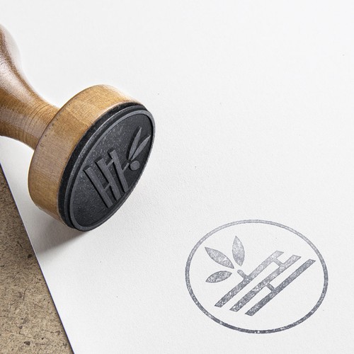 Bamboo design with the title 'Natural Clothing line Logo'