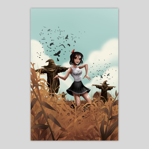 Digital artwork with the title 'Book Cover Illustration'