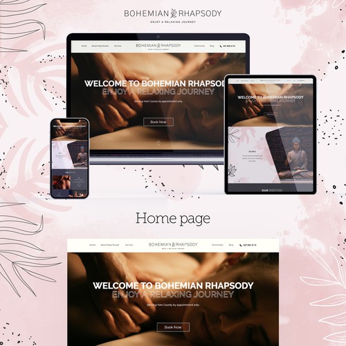 Massage design with the title 'thebohemianrhapsody.com'