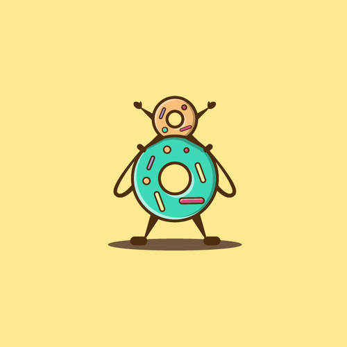 Pastry design with the title 'home made doughnuts'