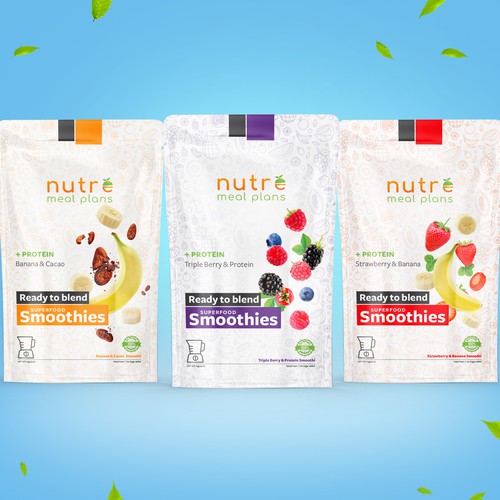 Cocoa packaging with the title 'Ready-Made Smoothies'